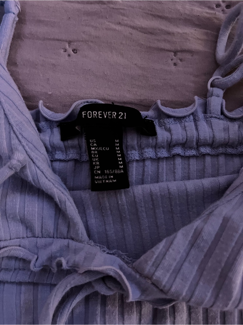 Forever 21 Lavender Ribbed Drawstring Cami - Picture 3 of 3